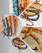 Akik Taşı Karışık 500'lük Zikir Tesbihi 6mm (55706) thumbnail 1