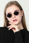 Dik Kare Kadın Gümüş-siyah Güneş Gözlüğü thumbnail 1