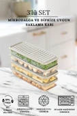Buzdolabı Ve Mikrodalga Saklama Kabı - Bej Buzdolabı Organizeri 4x 1000ml - 1