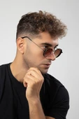 Siperlikli Round Metal Erkek Güneş Gözlüğü thumbnail 2