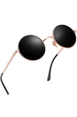Zeda Yuvarlak Model Metal Çerçeve Rose-Gold Erkek Güneş Gözlüğü - 1