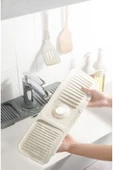 Silikon Musluk Sıçrama Mat Banyo - Mutfak - Zemin Mat Musluk Su Geçirmez Drenaj Mat - 3