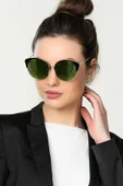Aynalı Kedi Model Yeşil Kadın Güneş Gözlüğü - 1