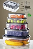 15'lİ Dikdörtgen Şeffaf Saklama Kabı Seti - 2