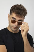 Retro Yuvarlak Anahtar Model Erkek Güneş Gözlüğü thumbnail 1