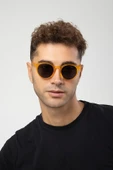 Yuvarlak Turuncu Erkek Güneş Gözlüğü thumbnail 1