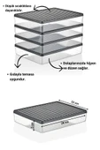 Buzdolabı Ve Mikrodalga Saklama Kabı - Gri Buzdolabı Organizeri 4x2800ml - 2