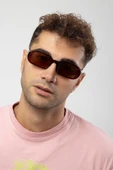 Elips Model Kemik Çerçeve Erkek Güneş Gözlüğü - 1