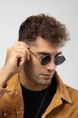 Yuvarlak Metal Kasa Erkek Güneş Gözlüğü - 2