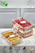 3 Lt Kapaklı Buzdolabı Organizeri & Saklama Kabı & Düzenleyici & Erzak Kabı - 1