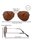 Polarize Aviator Damla Gold-kahverengi Kadın Güneş Gözlüğü thumbnail 3