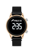 Rose-Gold Dijital Hasır Kordon Kadın Kol Saati thumbnail 1