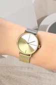 Basic Hasır Gold-gümüş Metal Kadın Kol Saati - 1