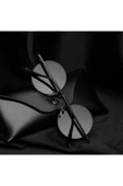 Zeda Yuvarlak Model Metal Çerçeve Siyah Kadın Güneş Gözlüğü - 3