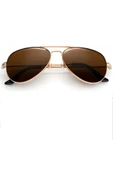 Tia Aviator Damla Model Metal Çerçeveli Rose_Kahve Erkek Güneş Gözlüğü thumbnail 1