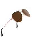 Tia Aviator Damla Model Metal Çerçeveli Rose_Kahve Erkek Güneş Gözlüğü thumbnail 2
