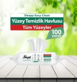 Sleepy Easy Clean Beyaz Sabun Katkılı Yüzey Temizlik Havlusu 100 Yaprak - 1