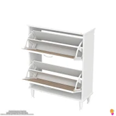 Modilayn UMAY Kapı Önü 72x90x25, 5 cm’ lik 2 Düşer Kapak 4 Göz Bölmeli Ayakkabılık - 7