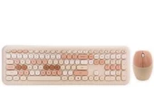 Mofii 666 2.4g Kablosuz Krem Renkli Klavye ve Mouse - 1