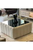 Ak sofa Kare Yarmalı 75X75 Orta Sehpa Camlı - 1