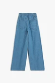 Koton Kız Çocuk Geniş Paça Kot Pantolon Cepli Pamuklu - Wide Leg Jean - 2