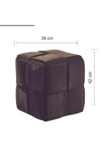 Ak sofa Örme Puf Kahverengi - 1