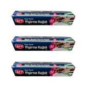 Roll-Up Kayar Bıçaklı Beyaz Yağlı Fırın Tepsi Pişirme Kızartma Kağıdı - 37 Cm. x 40 Metre - 3 Adet thumbnail 2