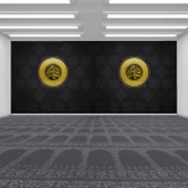 İslami Motifli Mescit Siyah Duvar Kağıdı thumbnail 2