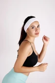 YUKON Beyaz Sporcu Saç Bandı Ter Bandı Bandana Headband - 1