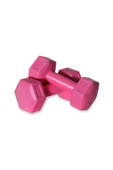 COSFER 1 Kg CKSpor 1 Kg X 2 Adet Plastik Dambıl Seti Pembe Dambıl Seti - 4