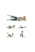 PEKİAL 3'lü Aerobik Bandı Direnç Bandı Pilates Squat Çalışma Lastiği thumbnail 3