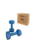 CKSPOR 2'Li Dambıl Seti 1 kg X 2 Adet Plastik Dambıl Ağırlık Seti  Köşeli - 1
