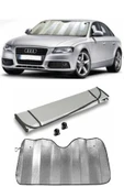 AURACAR Araba Ön Cam Güneşlik Araç Içi Ön Cam Vantuzlu Folyolu Katlanır Güneşten Koruyucu Perde 130 X 60 Cm - 1