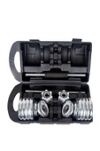 CKSPOR 15 Kg Krom Dumbell Seti Çantalı Döküm Plaka Dambıl Seti Cks15 - 3