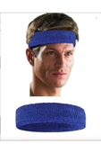 PEKİAL Ckspor Unisex Havlu Ter Bandı Kafa Bandı Tenis Saç Bandı Headband Mavi thumbnail 1