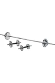 CKSPOR 50 Kg Krom Döküm Çantalı Dambıl Bar Set Cks19 - 2