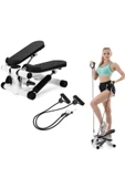 NİVAGATORE İpli Fitness Kardiyo Stepper Egzersiz Aleti Total Body Twister Crosstep Step Siyah MAYN - 5