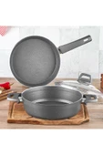 Rubenis Quality Rc 305g 3 Parça Tencere Tava Seti Granitic Serisi - 1