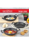 Rubenis Chef Rubenıs Trend Cook 3 Lü Döküm Sahan Seti 18cm-20cm-22cm Siyah Kırçıllı Rc-45 - 1