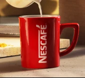 Kırmızı Nescafe Kahve Kupa Bardak 250ml - 4