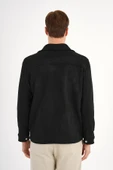 Ringe Erkek Süet Görünümlü Siyah Gömlek Mont - 4