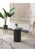 Kagu Boston Mdf 3'lü Sehpa Yuvarlak Ahşap ve Metal Ayak - 6