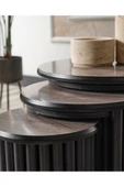 Kagu Boston Serisi Mdf 3'lü Zigon Metal Ayak - 5