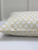 NİVEMESHOME SARI GEOMETRİK DESEN 2 Lİ YASTIK KILIFI KAPAKLI 50X70 - 2