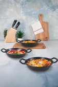 3 Lü Döküm Granit Sahan Seti Tava Seti 19/21/23 Cm - 1