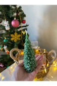 SUPERCUPP Dekoratif Geyik Figürlü Hediyelik Yılbaşı & Çam Ağacı & Mum Seti  - Gümüş - 1
