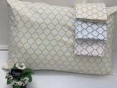 NİVEMESHOME SARI GEOMETRİK DESEN 2 Lİ YASTIK KILIFI KAPAKLI 50X70 - 4