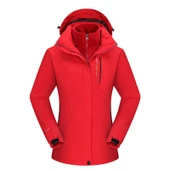 Cbtx 3 in 1 Outdoor İçi Çıkarılabilir Polarlı Kadın Kışlık Mont Windproof 001 - 3