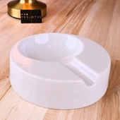 Perlotus Porselen Şeffaf Sırlı Puro Küllüğü Sert Porselen 13 cm - 1