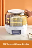 6 Kg Kapasiteli Gıda Ve Bakliyat, 6 Gözlü, 360 Derece Dönebilen, Baharat Kaşığı Ve Nihale Hediye - 3